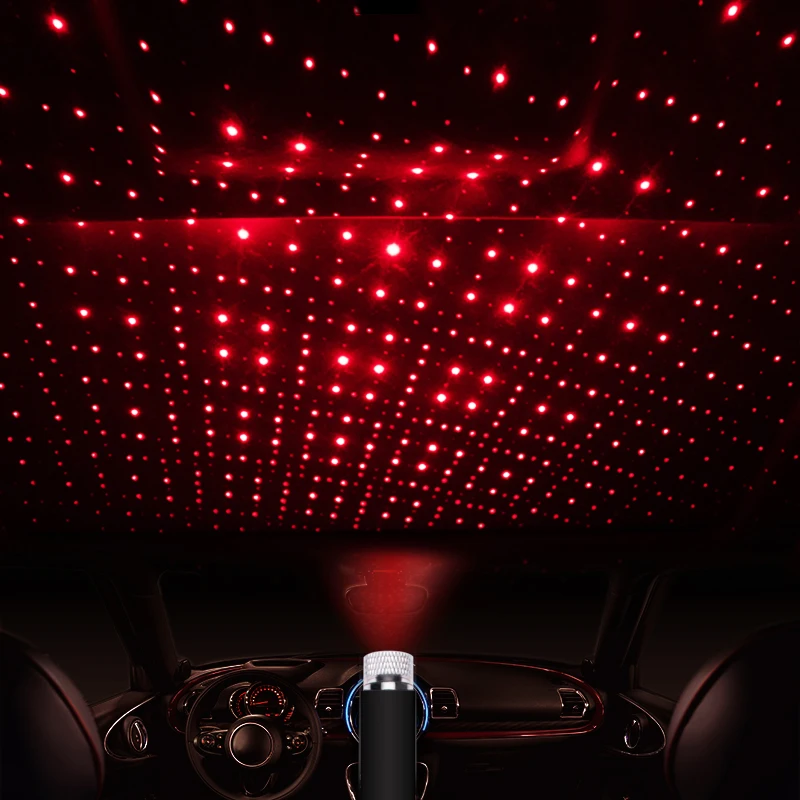 Auto Led Roof Star Night Lights Projector Light Interior Atmosphere Galaxy Lamp Decoration USB Ambient | Автомобили и мотоциклы