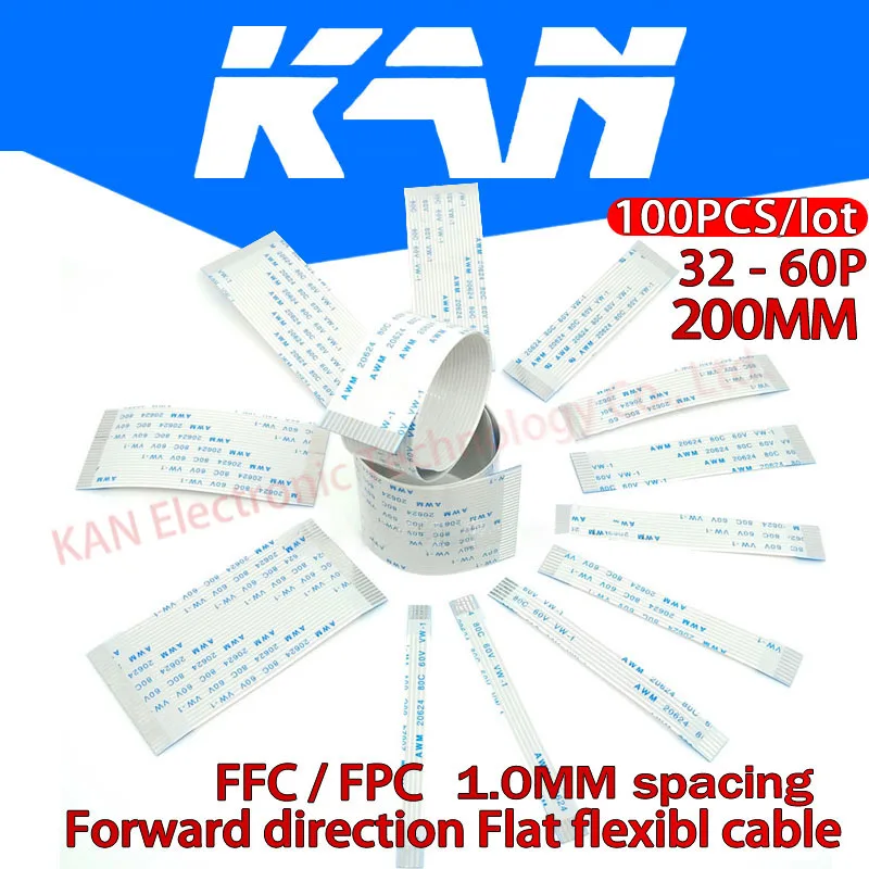 100 шт плоский гибкий кабель FFC FPC AWM 20624 80C 60V VW-1 200 мм направление движения вперед