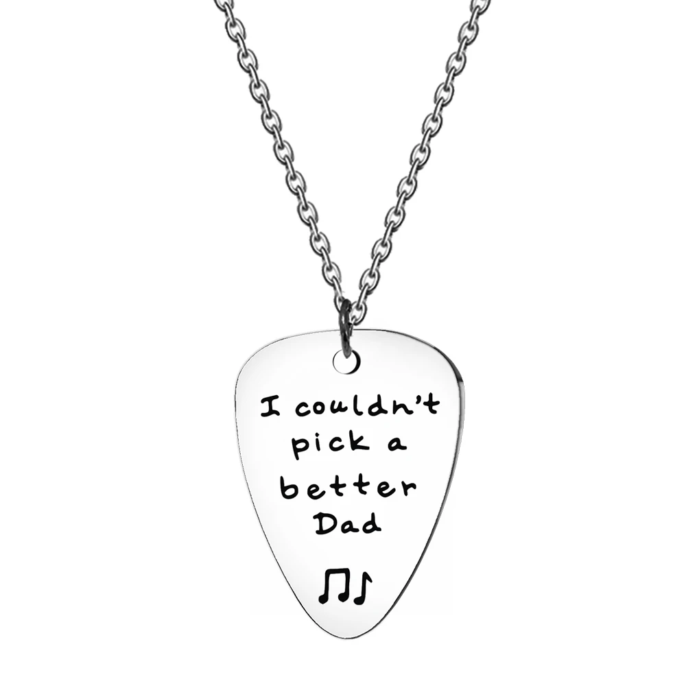 Подарок на день отца шпилька аксессуары для гитары ожерелье из нержавеющей стали