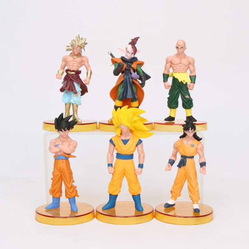 6 шт./компл. Dragon Ball Z Супер Саян Сон Гоку ячейки Фриза Gogeta Вегета готенкс Killin игрушечных пластиковых экшн фигурок из Dragon Ball Z модель