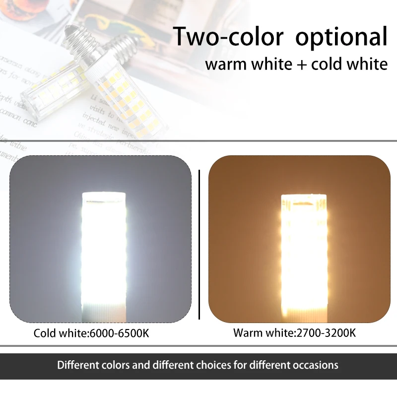 

10pcs/lot E14 LED Bulb 3W 4W 5W 7W 220V 240V LED Corn Bulb 33 51 75 SMD2835 360 Beam Ceramic Mini Led Chandelier Lights