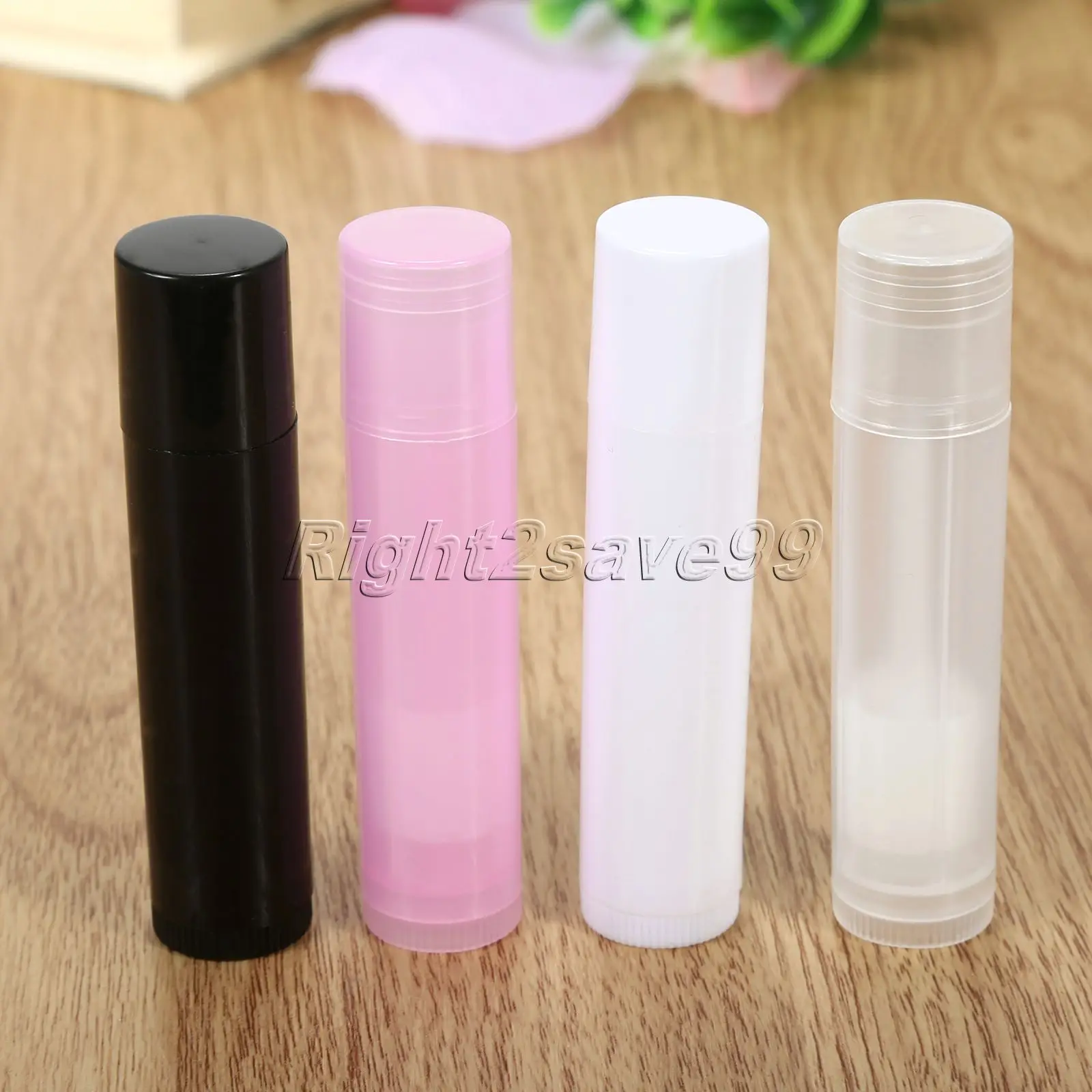 5 шт. мл пустой прозрачный бальзам для губ в тюбике s контейнеры розовый черный