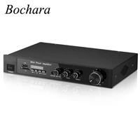 bochara wireless desktop mini power audio amplifier 50w50w support usb sd microphone for dual 15cm 25cm speakers