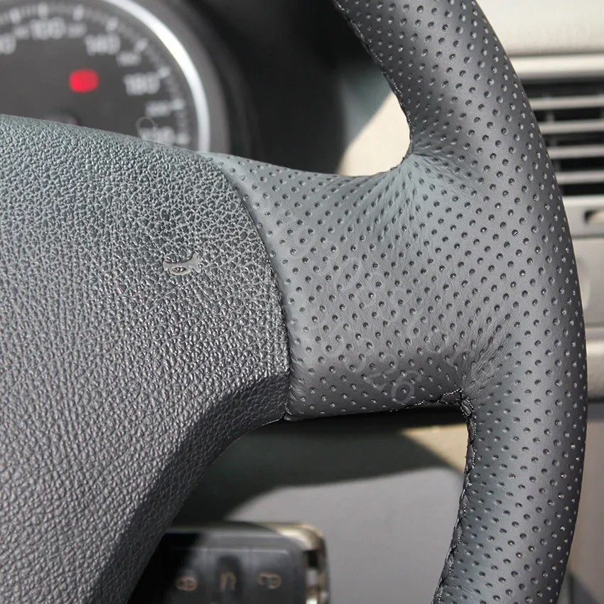 

For Peugeot 2008 Concept 2017-2020 Black Leather Car Steering Wheel Covers car accessories