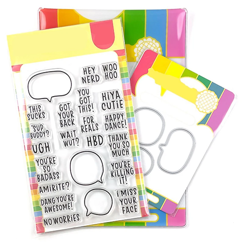 Новинка 2021 года прозрачный штамп и металлический набор пресс форм для творчества