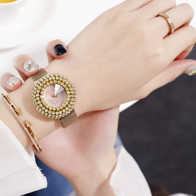Gorben Fashion Ultra Thin Mesh Belt Quartz Watch Female Clock Wristwatch Ladies Wrist Watch Simple Woman's Watches
