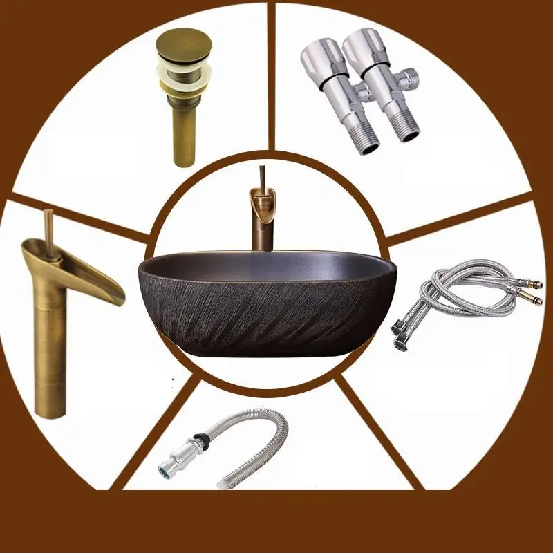 Number 13 Salle De Bain Black Wasbak Vanity Fregadero Lavandino Bagno Banyo Waschtisch Cuba Banheiro раковина для ванной Lavabo умывальник - Цвет: Number 13