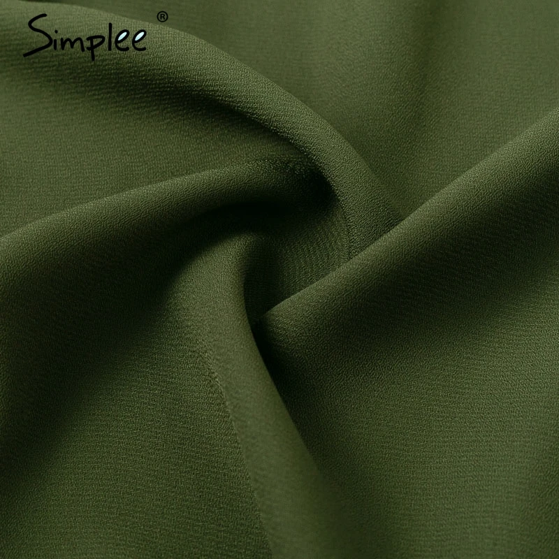 Женский однотонный шифоновый комбинезон Simplee женский с эластичным поясом