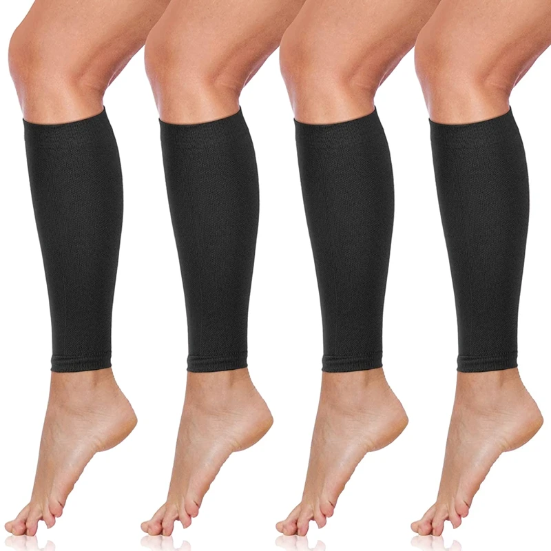 

4Pairs Calf Compression Sleeve Leg Compression Sock Shin Support Relief for Men Women Running Cycling Walking
