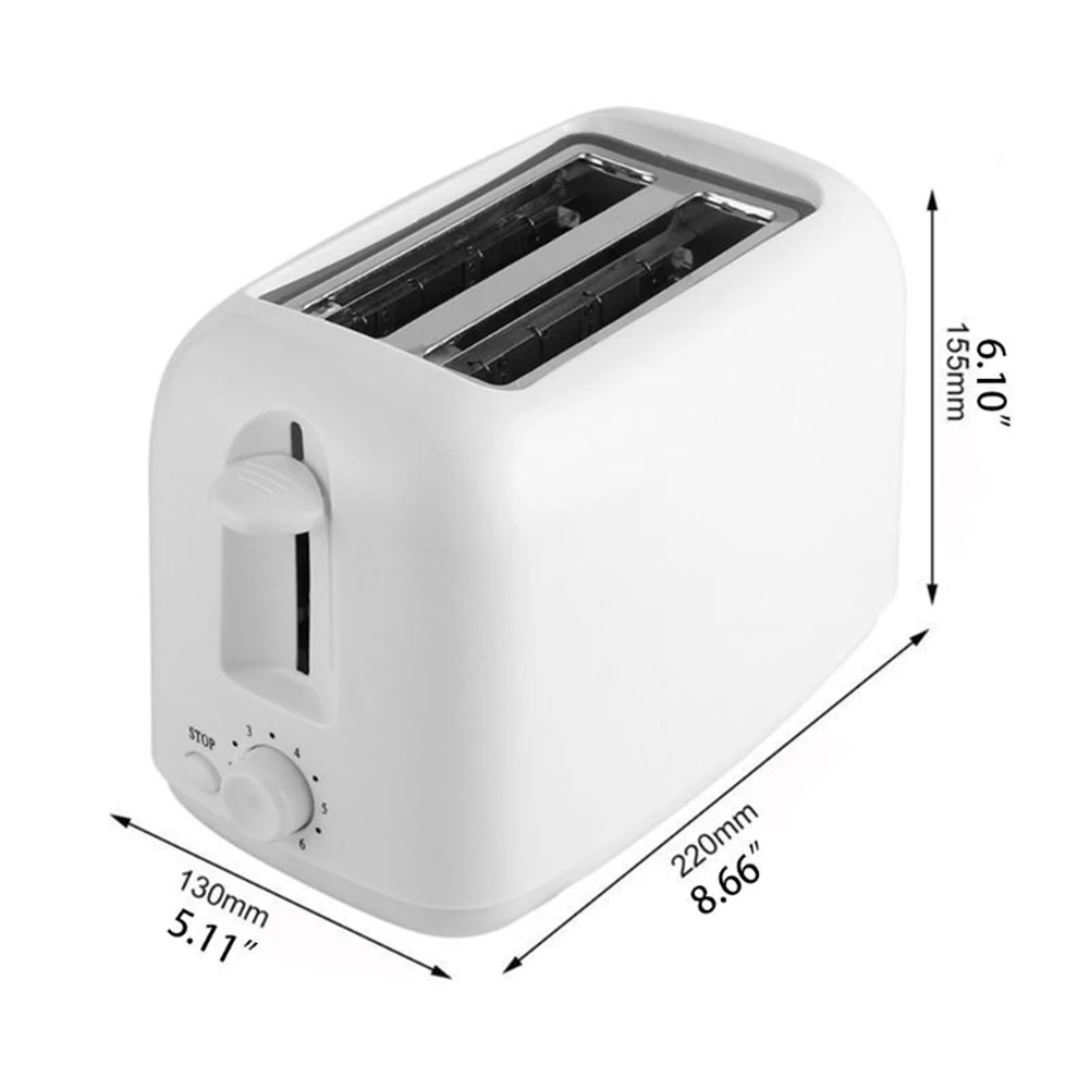 

650W 2-Slice Automatic Toaster Breakfast Sandwich Maker Baking Cooking Tool Fast Heating Bread Toaster Household Breakfast Make