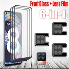 Закаленное стекло для OPPO Realme 8 5G 8i 8S 6 7i Защита экрана для Realme 7 Pro стекло + объектив камеры мягкая защитная пленка 2022