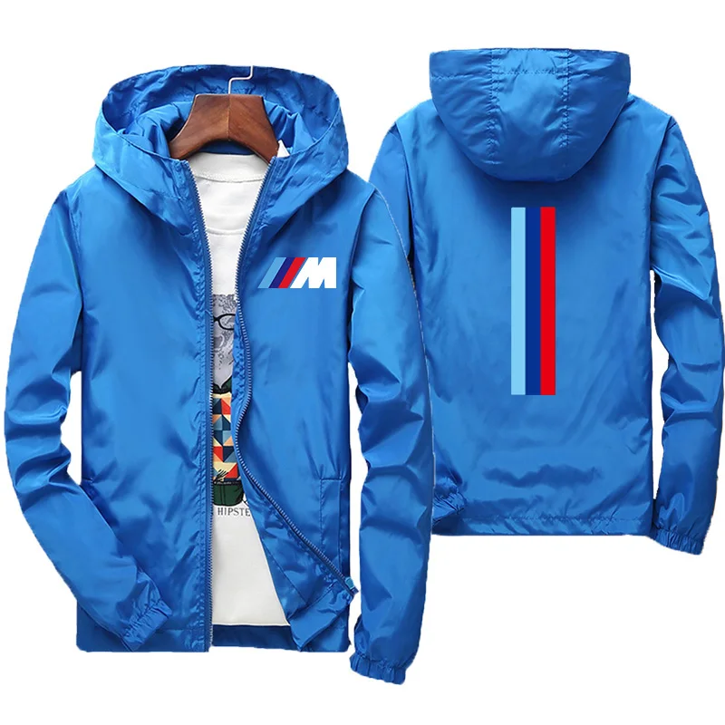 

Spring and summer 2021 new Bmw M Power hooded men's jacket men's casual windbreaker zipper thin section hooded jacket men