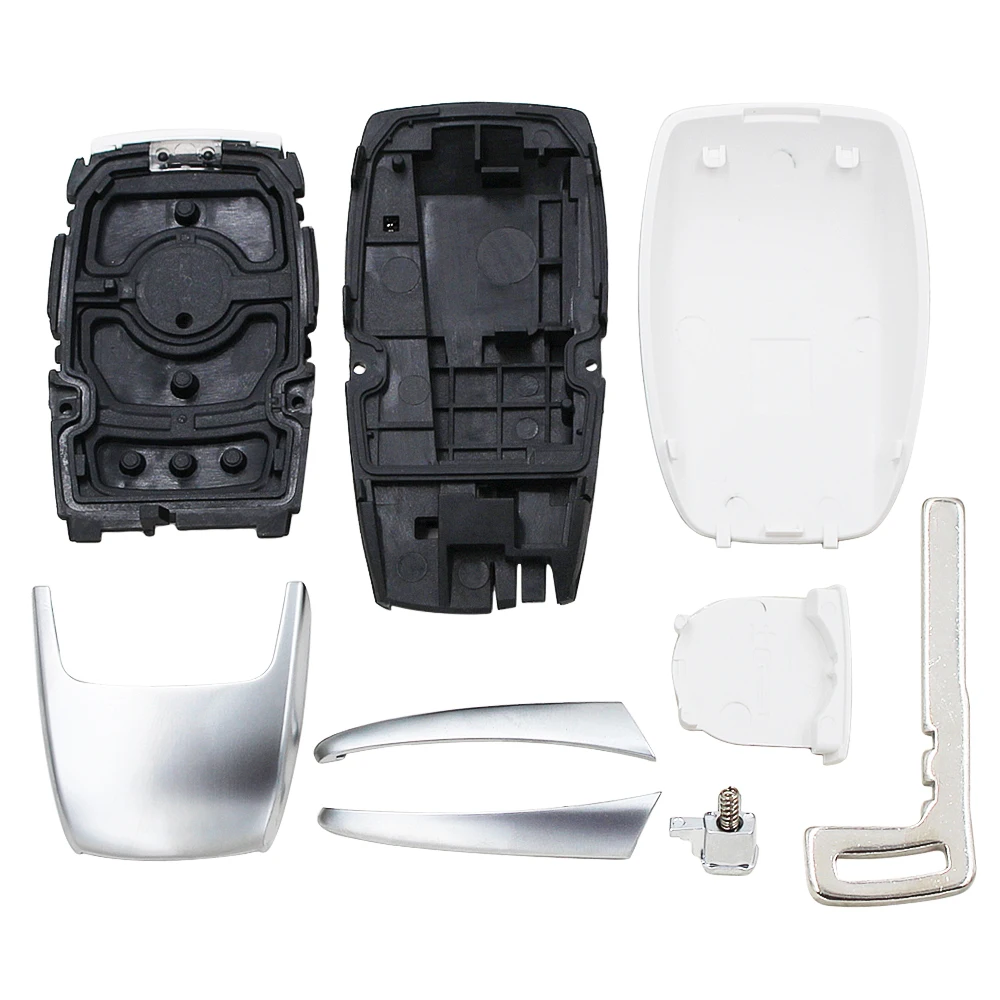 Запасной чехол KEYECU для автомобильного ключа с 3 кнопками красный/белый/черный