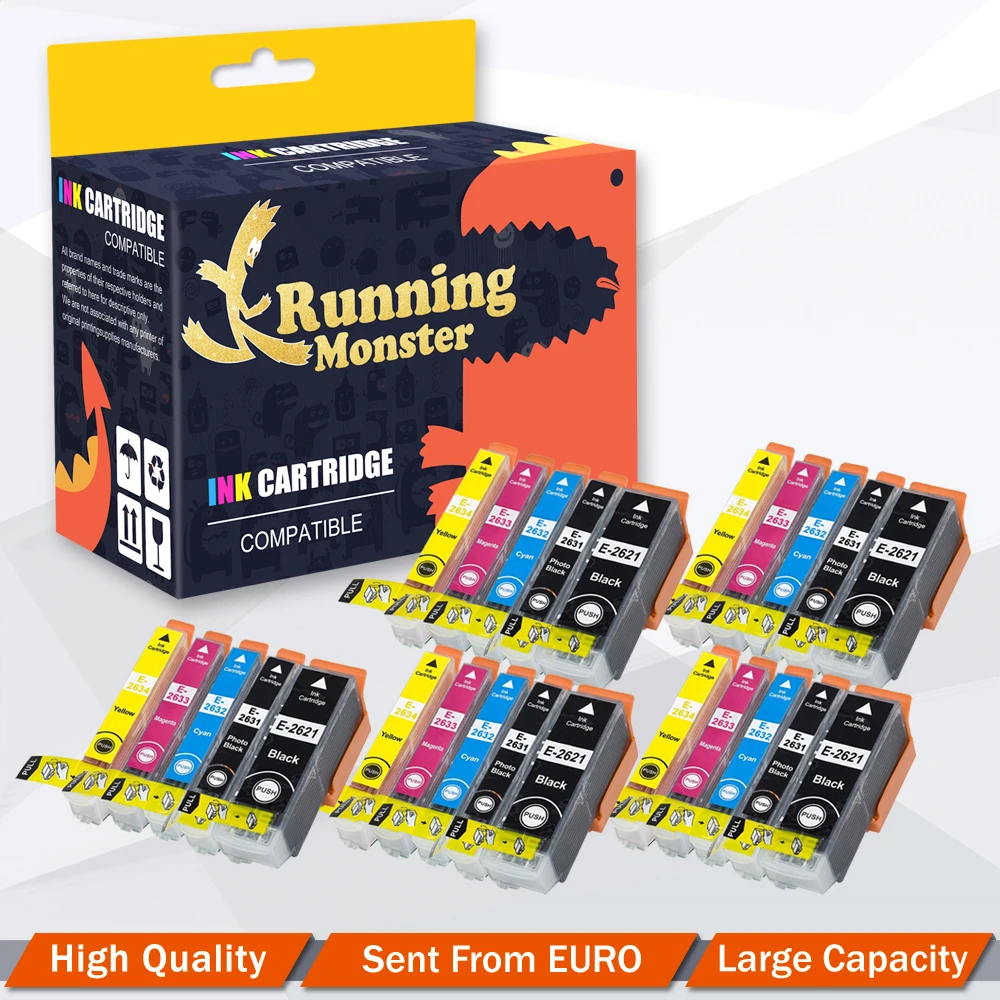 25x Совместимость T2621 T2631 2634 чернильные картриджи 26XL Epson XP 510 610 615 710 720 XP810 820