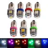500pcs e10 6v 6 3v car led screw indicator lamp bulb warning signal light bulbs 5smd 5050 warm white blue red green yellow dc6v