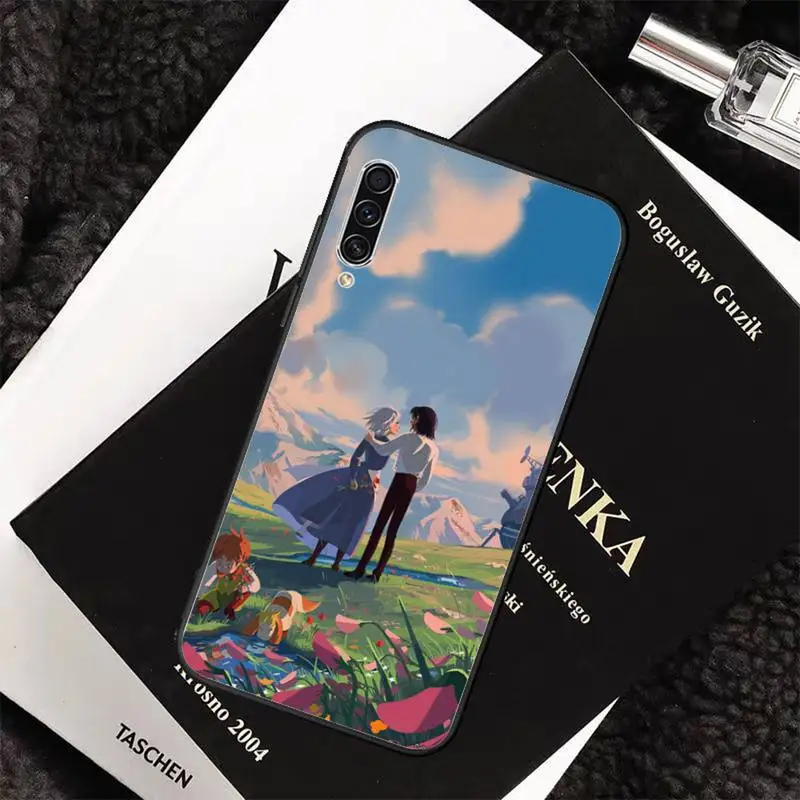 

Anime Howls Moving Castle kiss Phone Case for samsung galaxy a 51 52 71 50 12 72 21s 70 40 20e 31 30s 32 5G soft silicone cover