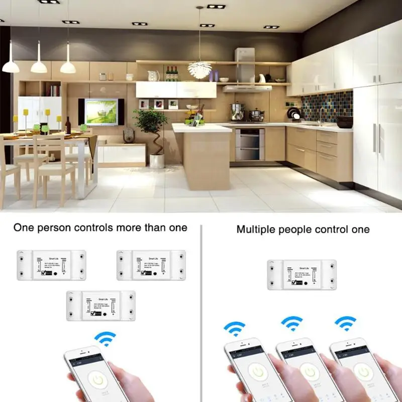 WI-FI Беспроводной умный переключатель AC90-250V 50/60Hz легкая и Утонченная модная атмосфера дистанционного Управление умная розетка таймер