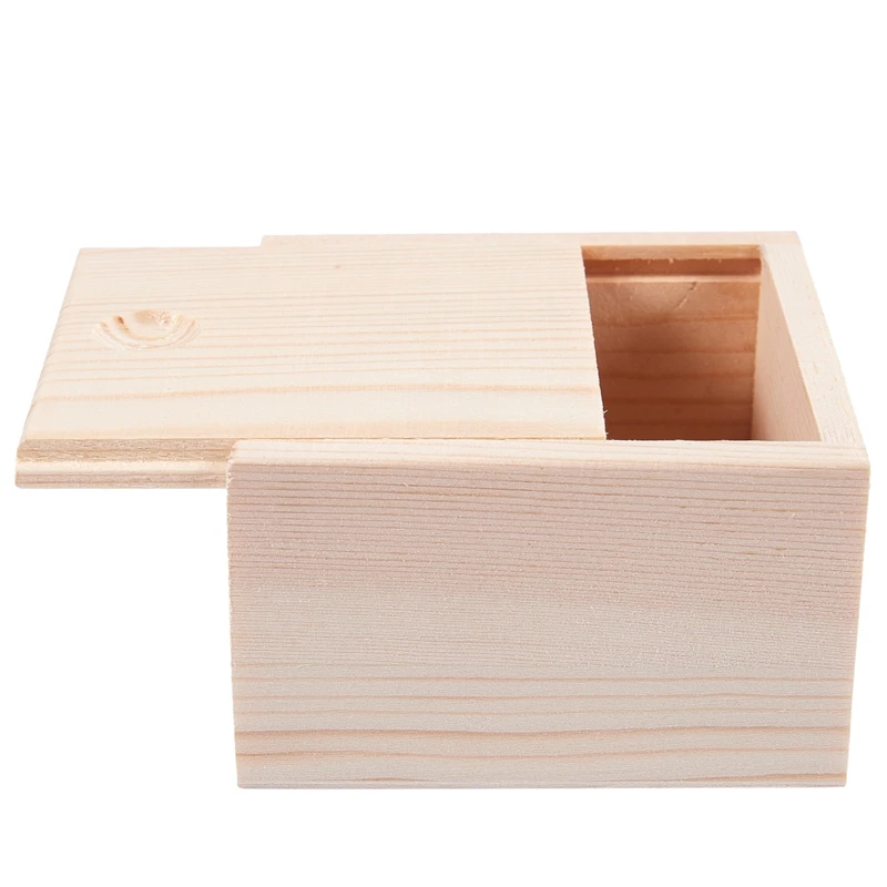 

Hot Small Plain Wooden Storage Box Case for Jewellery Small Gadgets Gift Wood color