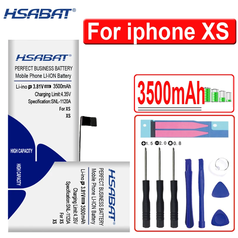 Лучший бренд HSABAT новейшая батарея для iphone SE 5 5S 5C 6 6S 7 8 X XS XR 11 / Max /6 Plus Pro /11 |