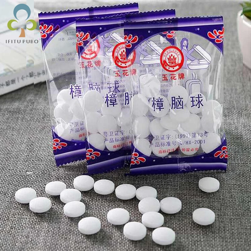 Новинка 60 шт. = 3 сумки натуральные моли репеллент от Camphor Ball ящик для борьбы с