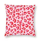 Наволочка с леопардовым принтом, красная и розовая наволочка для подушки, домашний декор, наволочка для дивана, наволочка с животным мехом, декоративная подушка для дивана