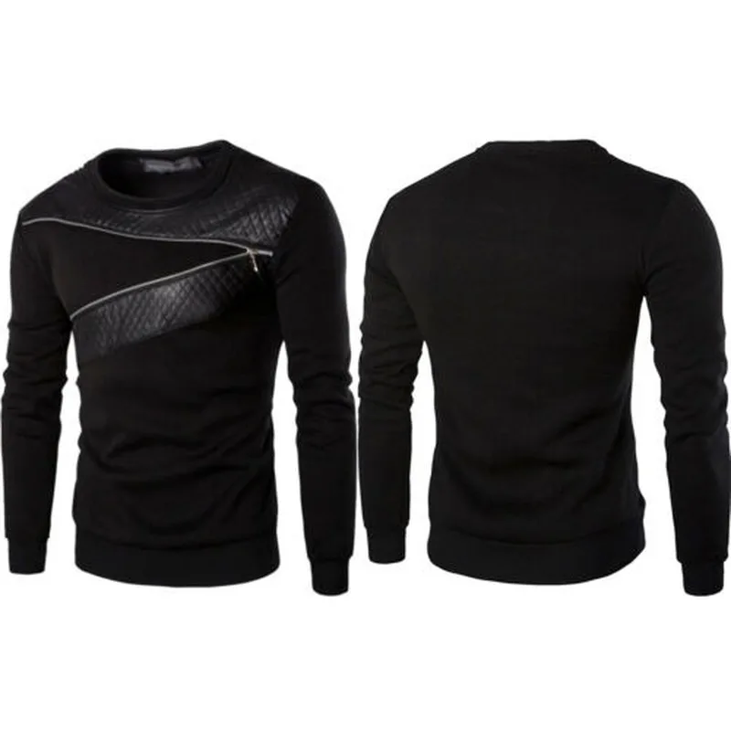 

Mens Gym Long Sleeve Bodybuilding Sport Pullover Shirts Muscle Casual Zip Tops