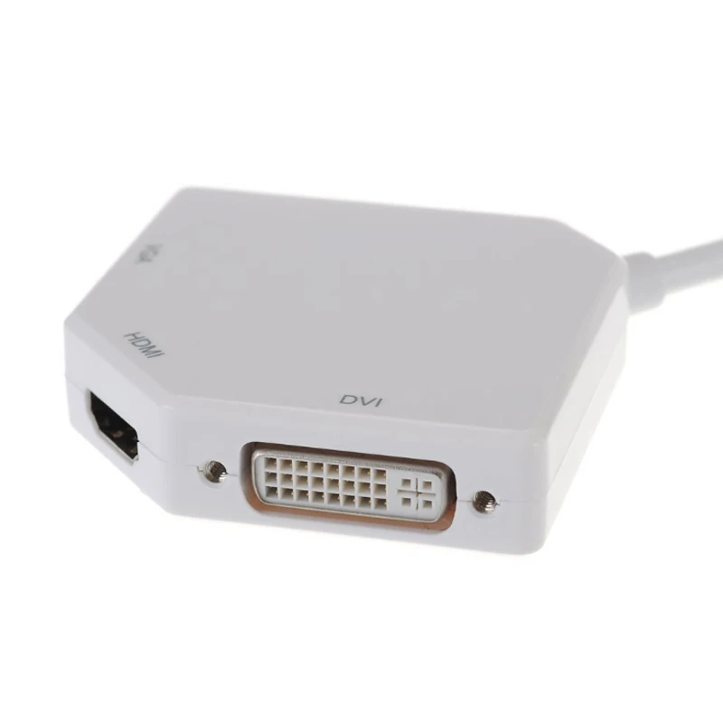 Адаптер 3 в 1 Mini DP DisplayPort-HDMI VGA DVI Мини кабель-конвертер для Mac Book Pro Air Monitor DisplayPor |
