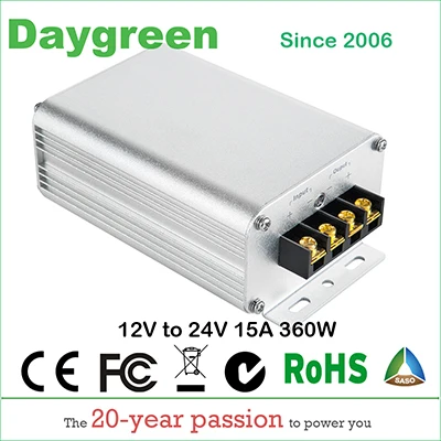 12V TO 24V 15A Plus 11,11 12 V-24 V 19V 3A 5A 8A 10A 15A 20A импульсный повышающий конвертер постоянного/переменного тока регулятор напряжения 28V зарядное устройство для свинцово-кислотная батарея - Цвет: 12V TO 24V 15A Plus