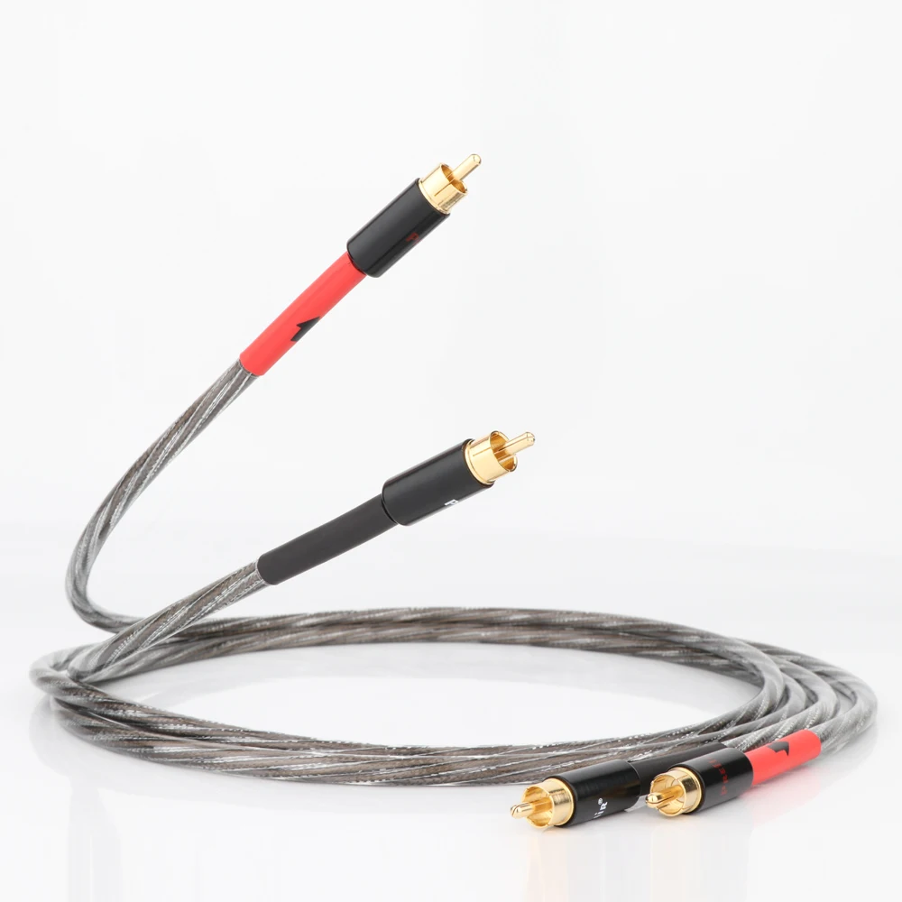 

Preffair Hi-End 4 ядра Посеребренная сигнальная линия RCA к RCA аудио кабель с позолоченным RCA штекер аудио Hifi соединительный кабель