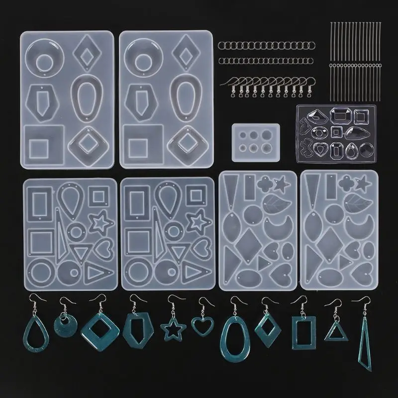 

8 шт серьги формы для эпоксидной смолы набор богемные капли болтаются полимерная серьга прессформы модные ювелирные изделия смолы силиконо...
