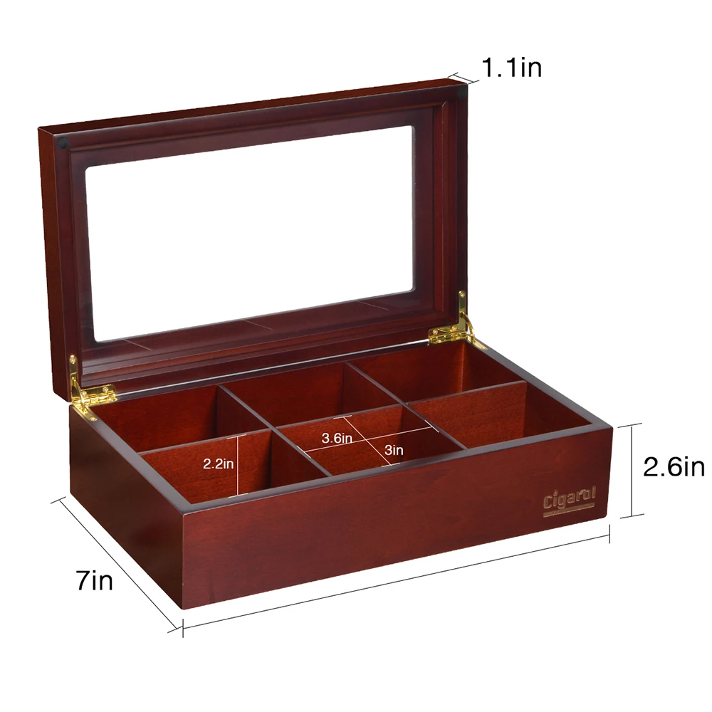 6 секционный ящик для чая органайзер очистки кофе молока контейнер роскошный