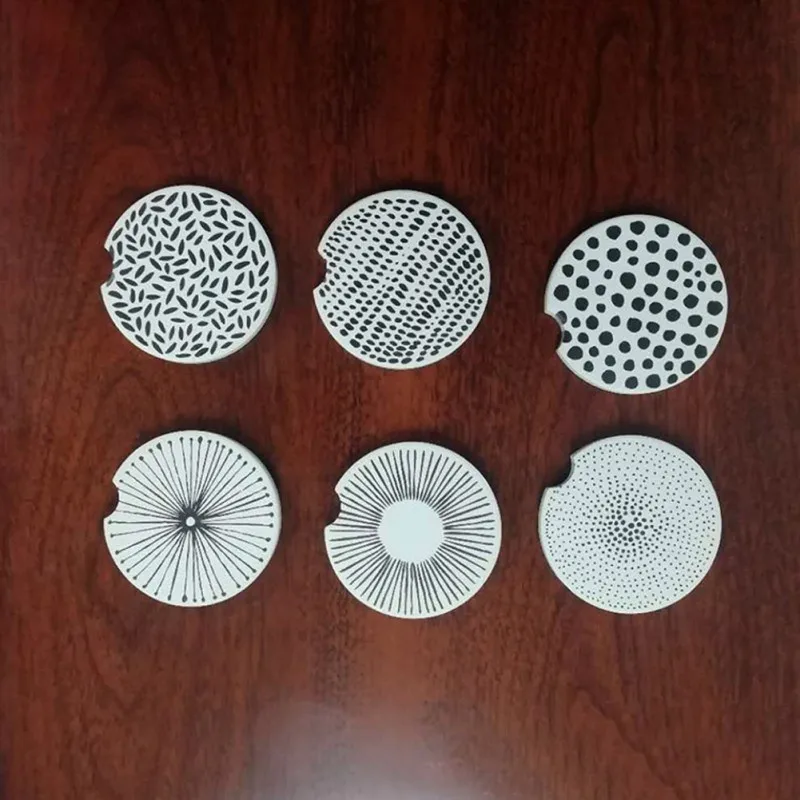 Новые впитывающие автомобильные Подставки 6 пакет серый создания четких линий на