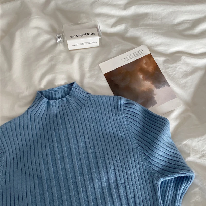 BGTEEVER элегантное осенне зимнее платье с высоким воротником женское свитер а