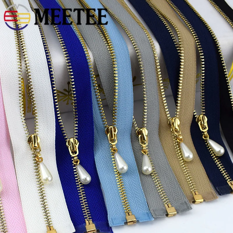 Meetee 5/10 шт. 40 70 см 3 # металлическая молния с открытым концом автоматический замок
