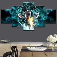 classic anime dragon ball 5 piece canvas art painting goku animation decor posters and prints for living room home decor cuadros