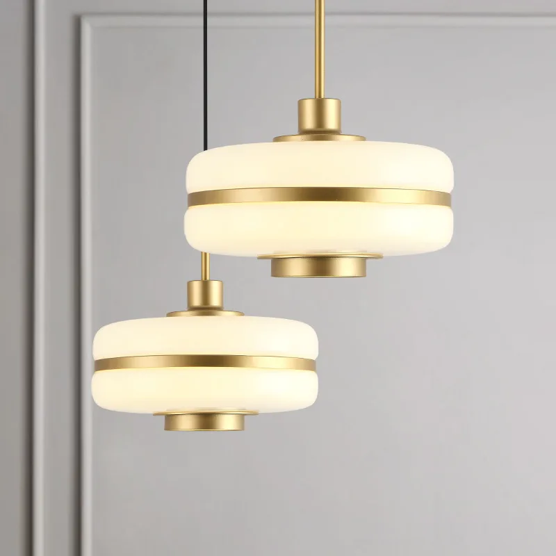 

Modern Glass Gold Pendant Lights Nordic Led Kitchen Hanging Lamps Living Room Circular Luminaire Industrial Home Decor Fixtures