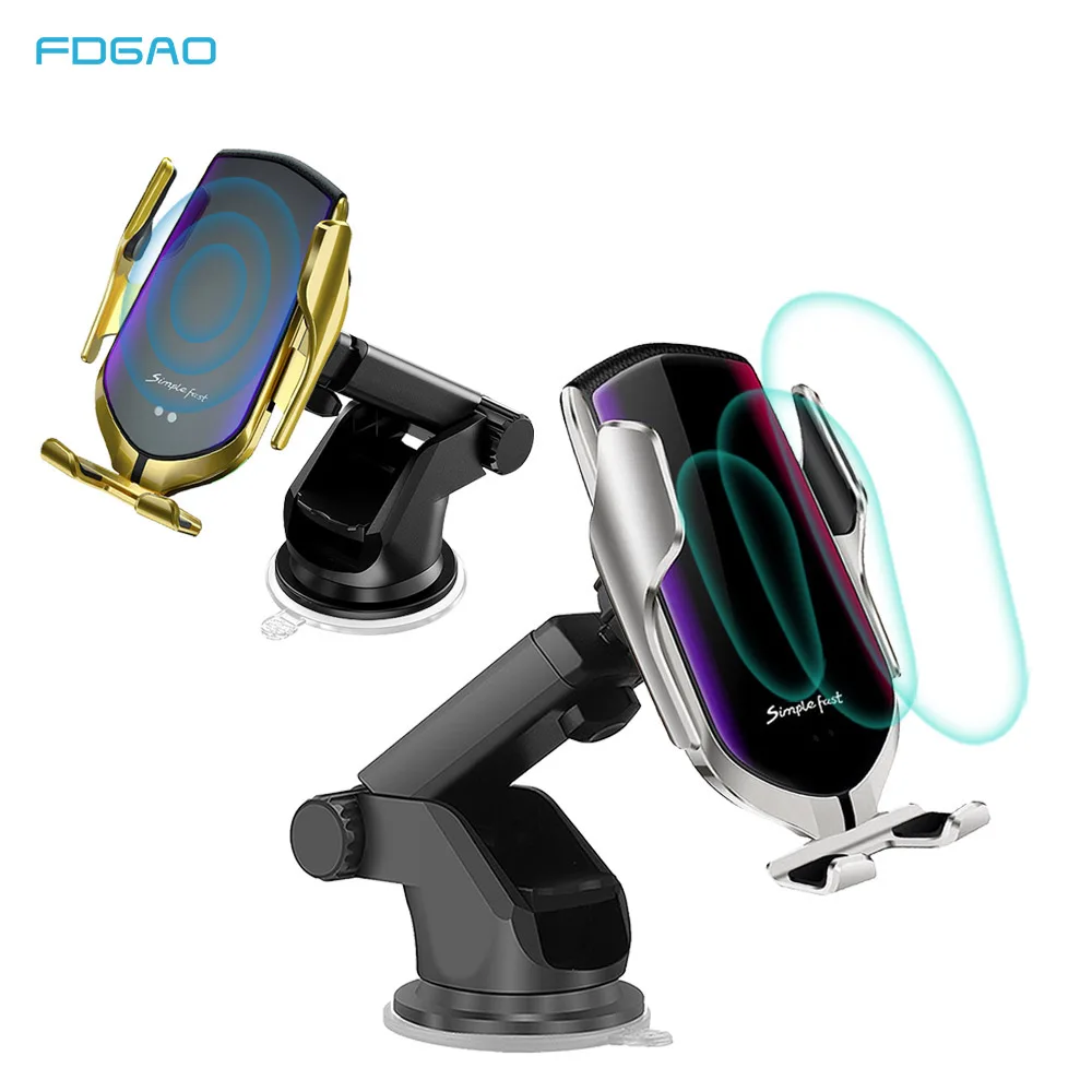 

Автомобильное беспроводное зарядное устройство 10 Вт, быстрая зарядка для iPhone 12 11 Pro X XS Huawei Mate 40 Pro, автоматическое зажимное зарядное устройст...