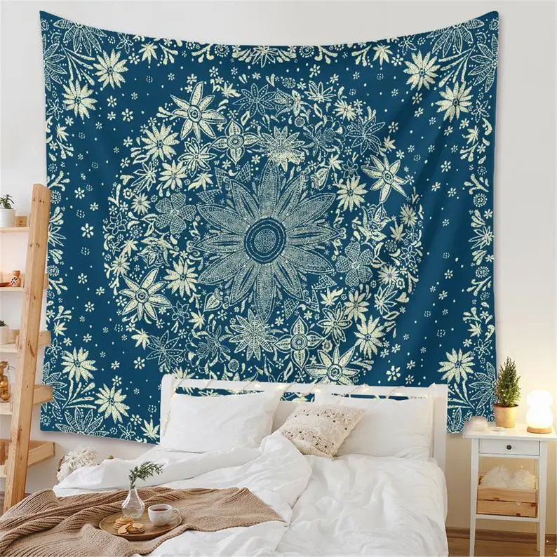

Psychedelic Wall Hanging Tapestry Indian Mandala Decor for Living Room Bedroom Bohemian boho home decor tapestries