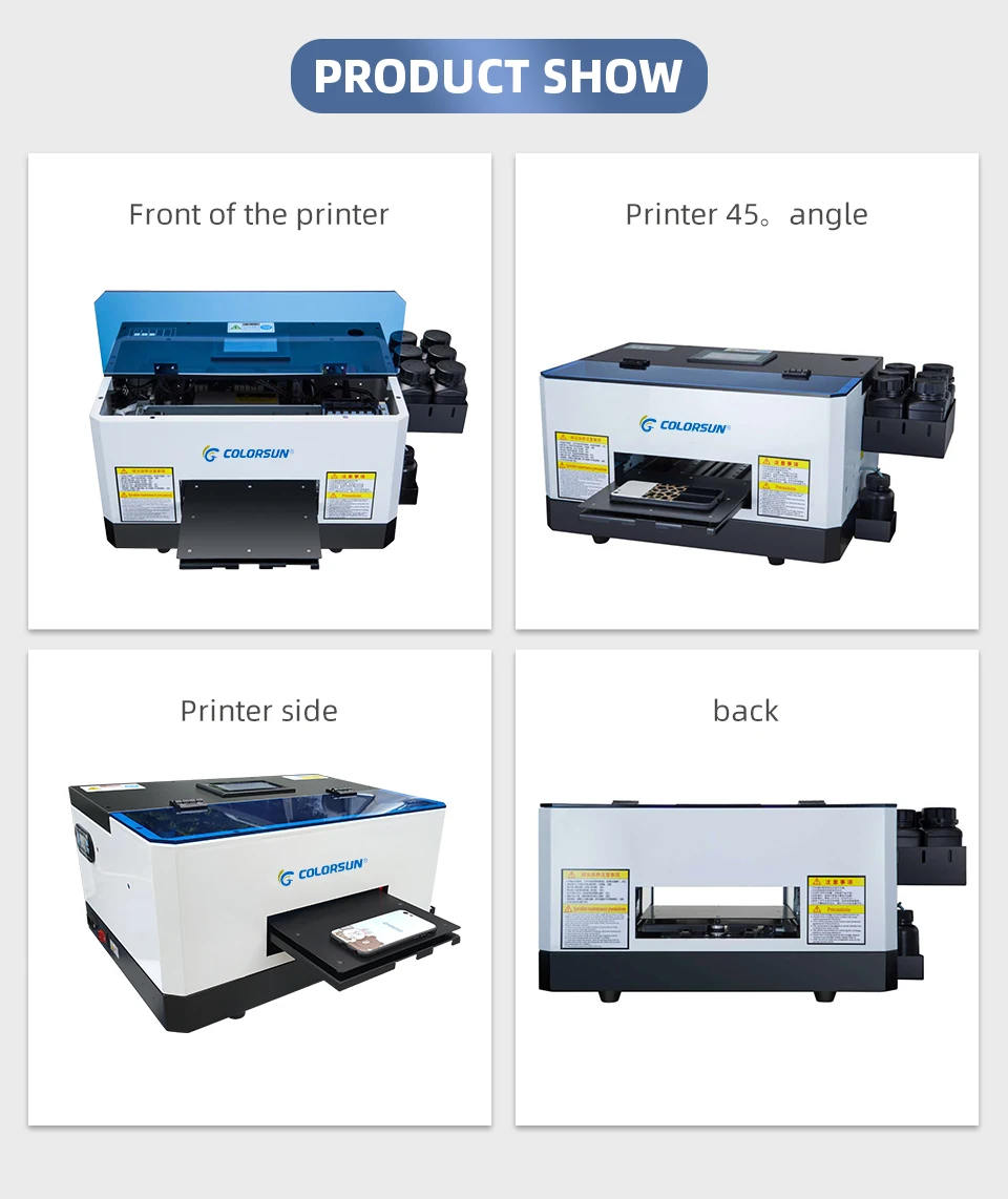 Colorsun УФ принтер для Epson L805 A5 Inkject светодиодный УФ-принтер телефона чехол Кожа