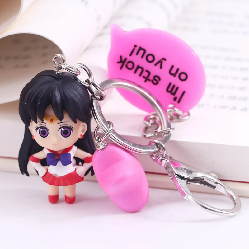 Милый янпанский аниме Сейлор брелок луна Черная Кошка Луна кукла кольцо для