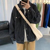 loose denim jacket mens national tide spring and autumn outerwear fried street handsome youth outfit