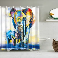3d animals african style elephant flamingo flower rose shower curtains bathroom curtain frabic waterproof polyester with hooks