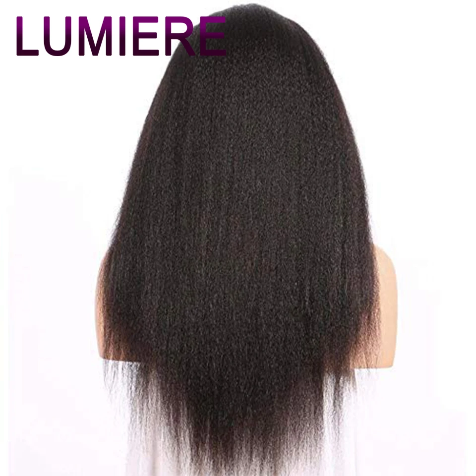 Lumiere кудрявые прямые 13X4 кружевные передние человеческие волосы парики