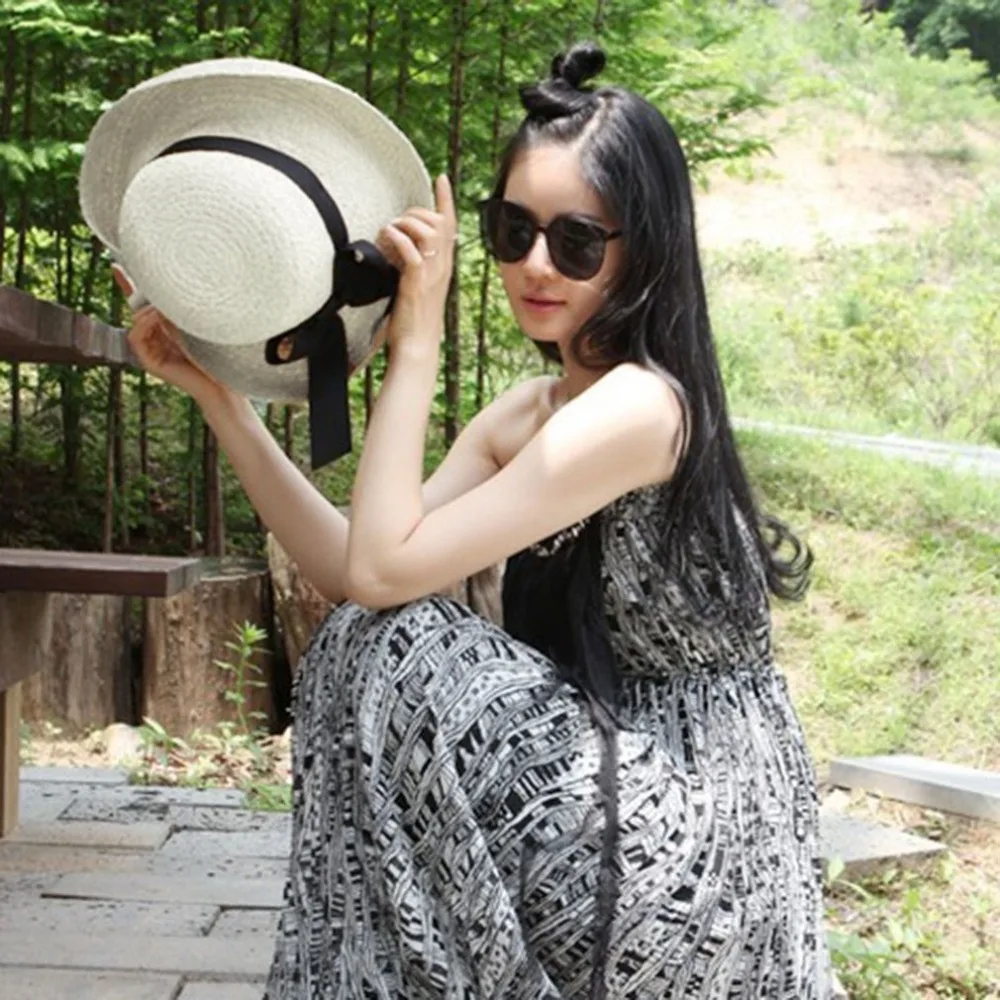 2018 женские летние шляпы для плавания круглые соломенные на плоской подошве