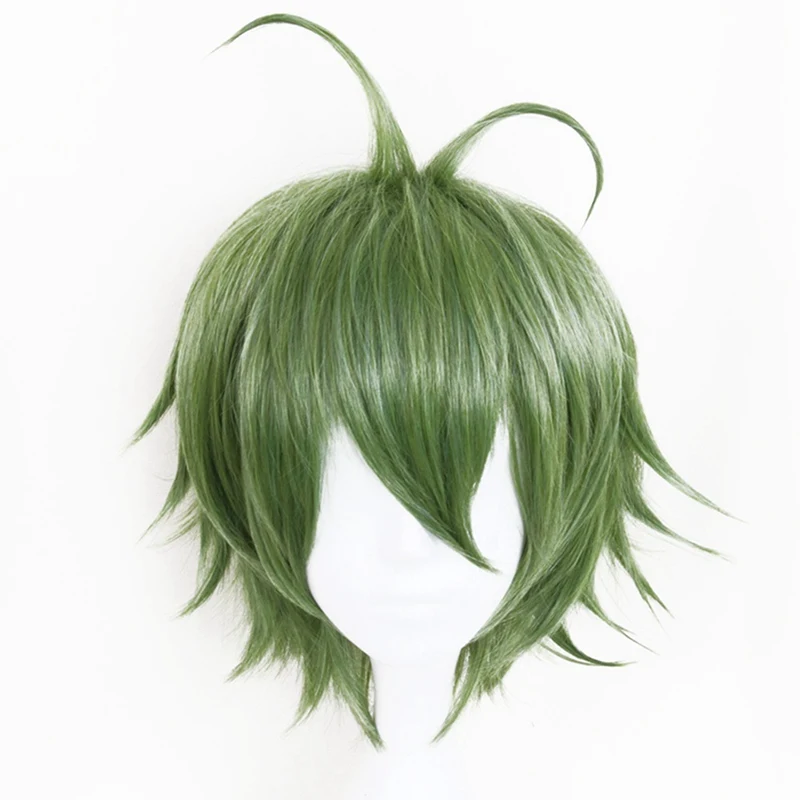 

Парики для косплея аниме Danganronpa V3: убивая гармония, антароу, Амами, зеленый короткий термостойкий синтетический парик + шапочка для парика