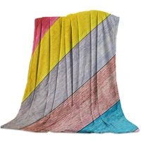 color wood grain lines throw blanket soft comfortable velvet plush blankets warm sofa bed sheets