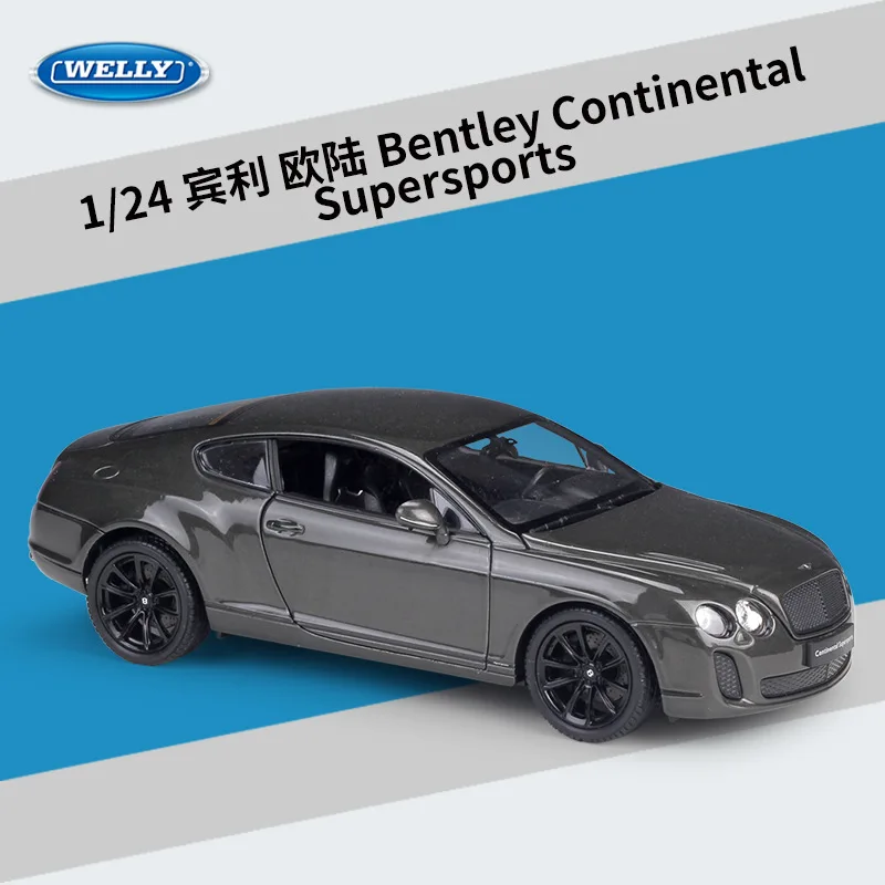 WELLY литая в масштабе 1:24 машинка Классическая Bentley Continental Supersports металлическая