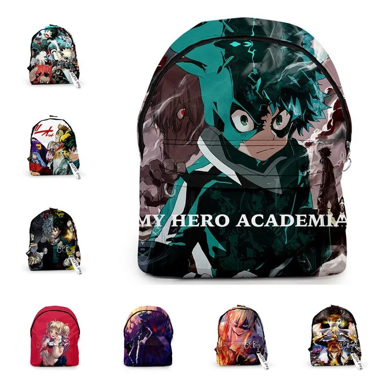 Рюкзак аниме My Hero Academia Midoriya Izuku для косплея рюкзак на молнии из ткани Оксфорд
