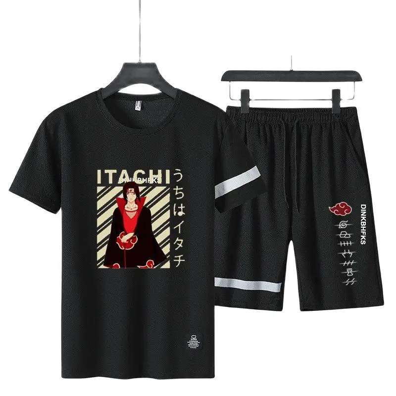 

Football sports men's track suit summer fitness suit sports suit short-sleeved T-shirt shorts quick-drying 2-piece set