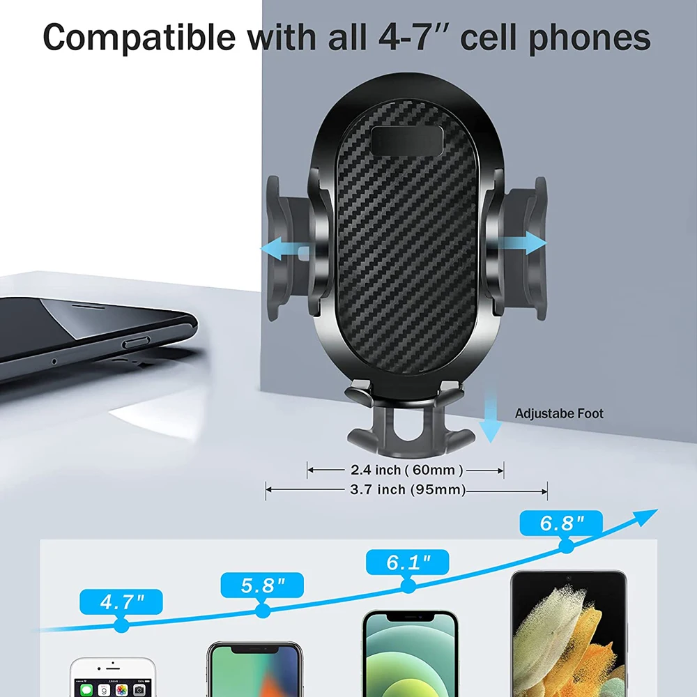 Car Phone Mount Long Arm Suction Cup Sucker Car Phone Holder Stand Mobile Cell Support For iPhone Huawei Xiaomi Redmi Samsung images - 6